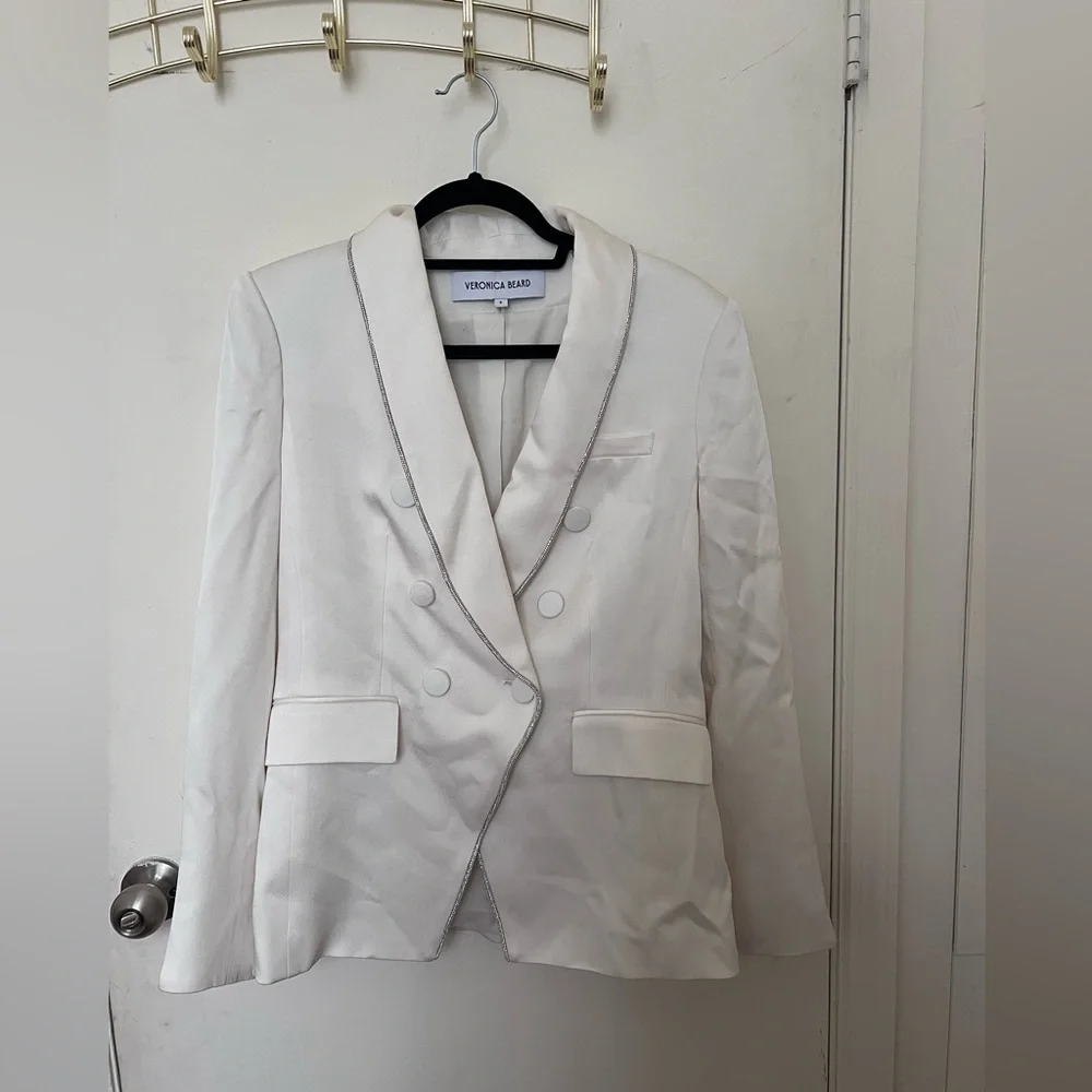 Veronica Beard Jagger Rhinestone Dickey Jacket Bridal Blazer - Picture 1 of 5